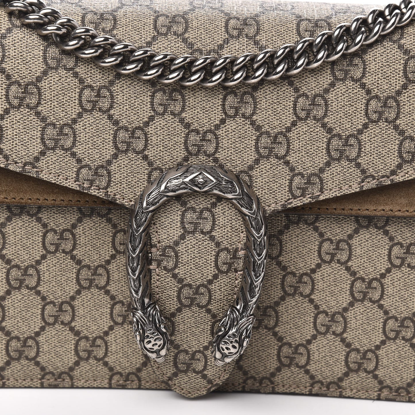 GG Supreme Monogram Small Dionysus Shoulder Bag Taupe