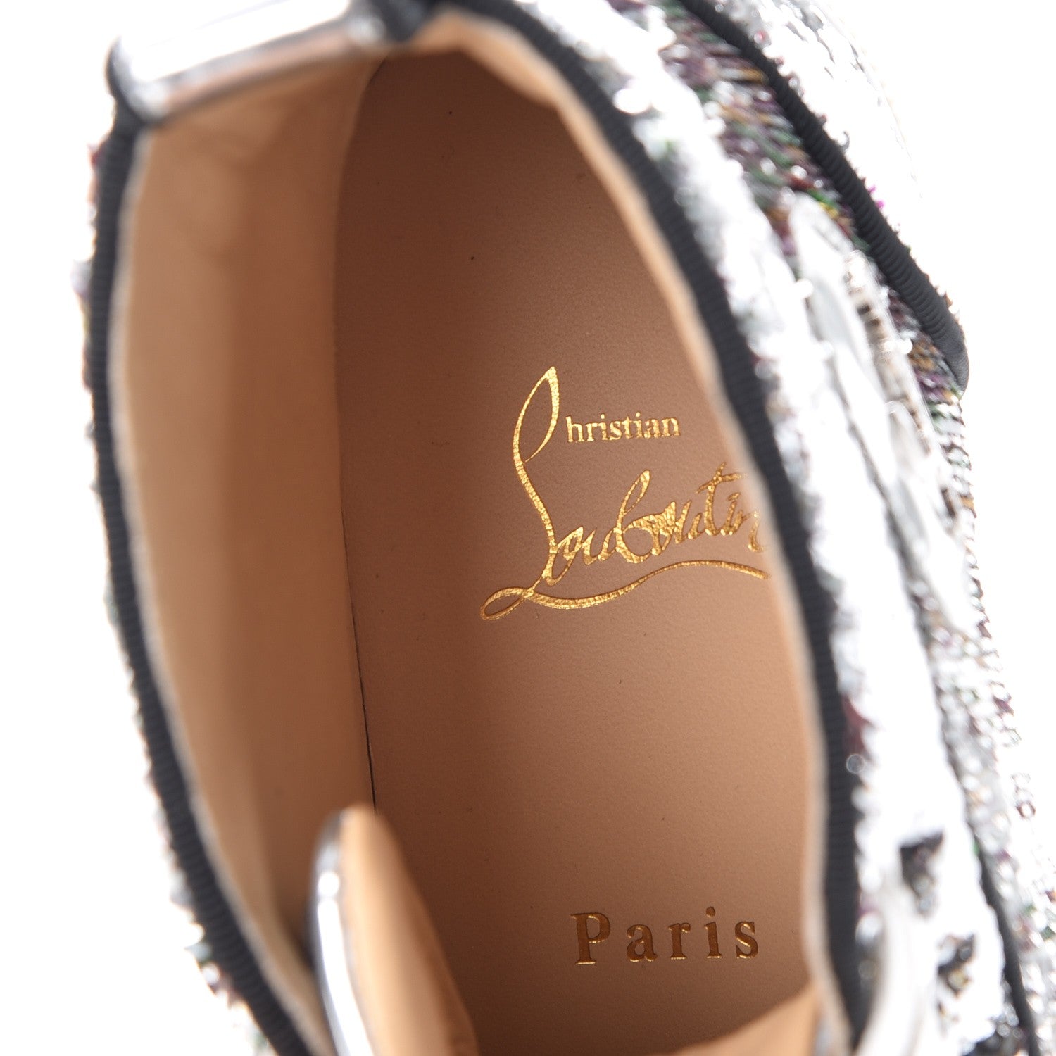 Christian Louboutin Metallic Sequin Bip Bip Orlato Flat Sneakers 38 Multicolor 8 of 12