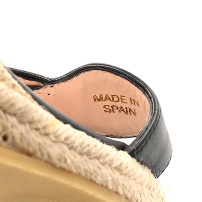 Gucci Galassia Aitana Espadrille 10/95mm Wedge Sandals 37.5 Black 10 of 11