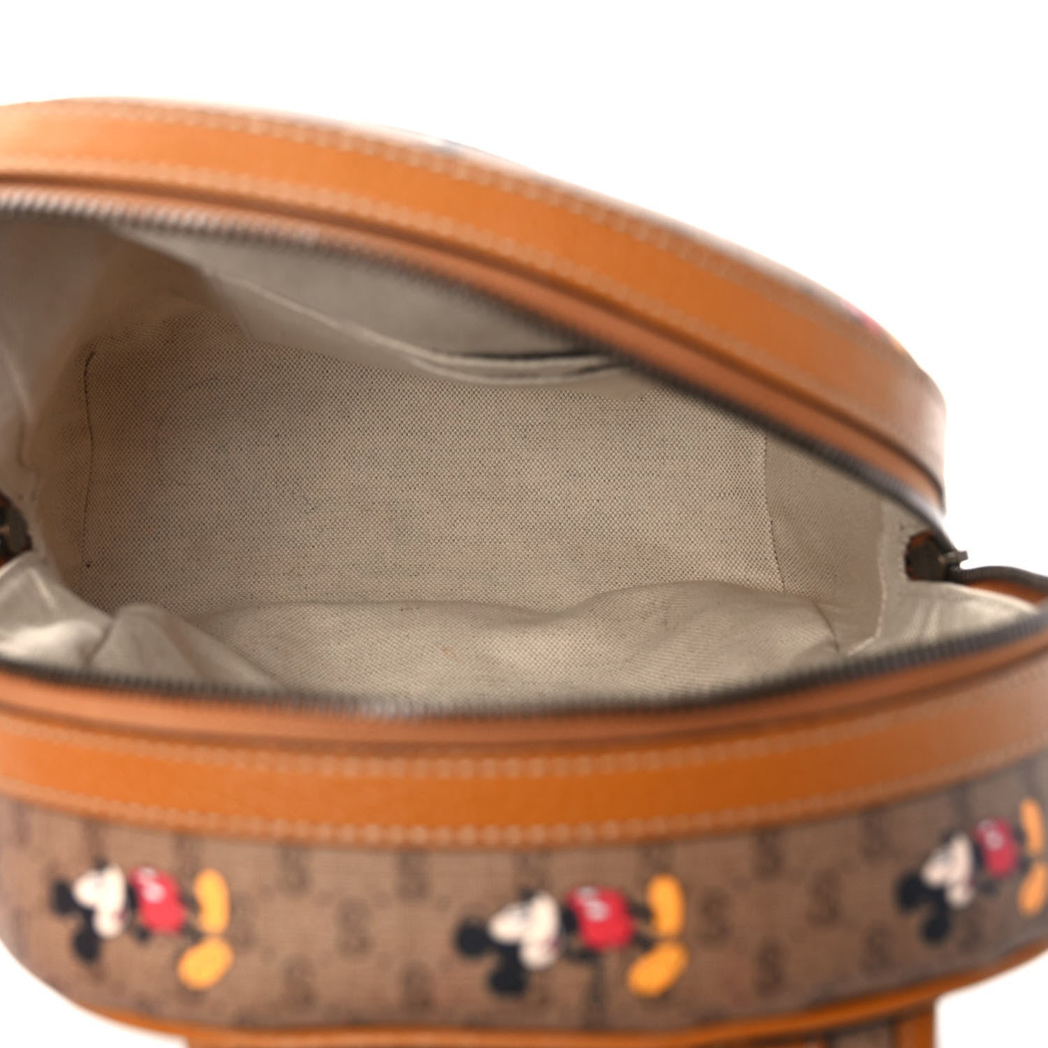 Gucci X DISNEY Mini Vintage GG Supreme Monogram Mickey Mouse Small Dome Backpack Beige Vintage Sun Oil 5 of 9