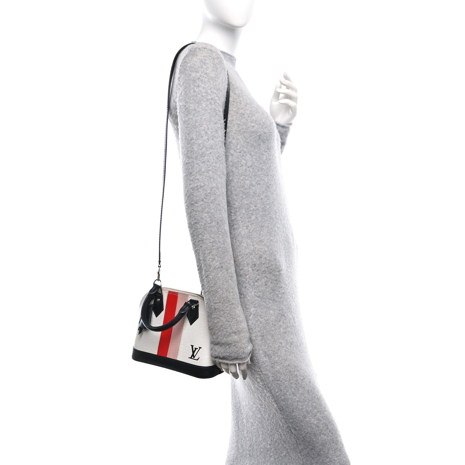 Louis Vuitton Epi Stripe Alma BB Red Pink 2 of 12
