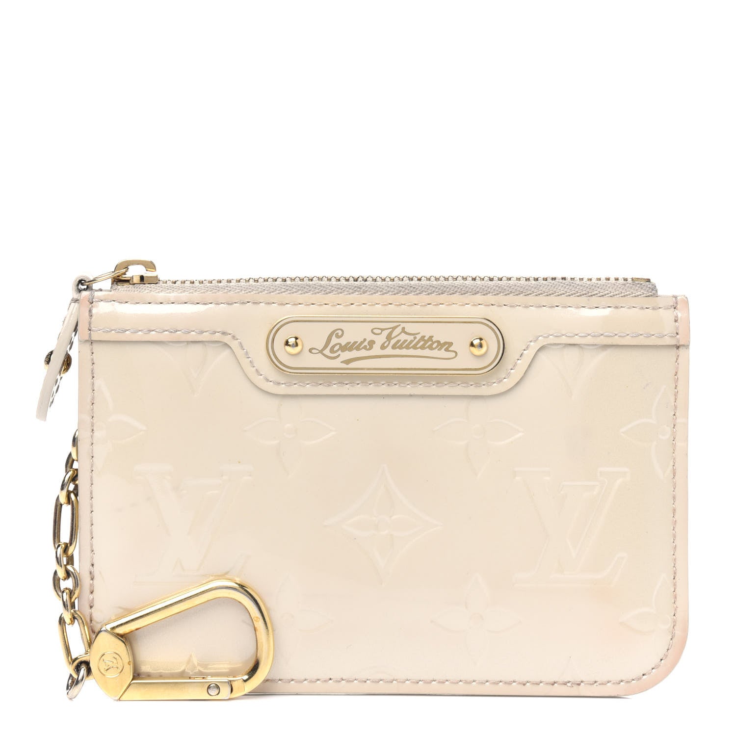 Louis Vuitton Vernis Key Pouch Blanc Corail 1 of 4
