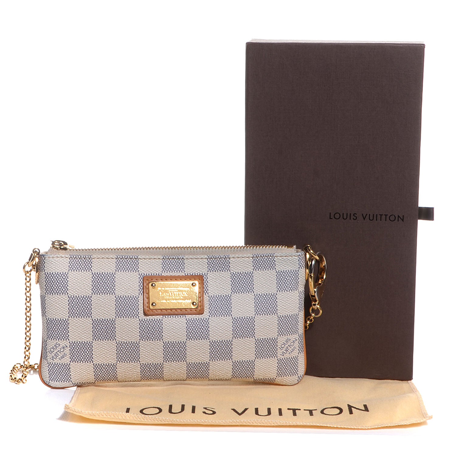 Louis Vuitton Damier Azur Pochette Milla MM 5 of 8