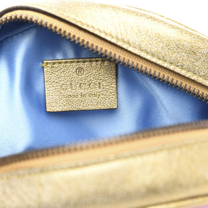 Gucci Metallic Nappa Matelasse Heart Mini GG Marmont Round Shoulder Bag Oro Vecchio Rosa 6 of 10
