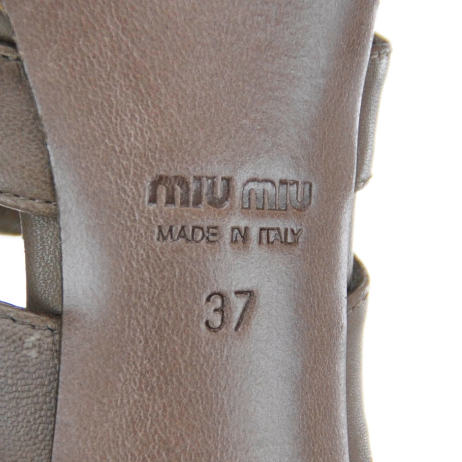 Miu Miu Leather Sandals 37 4 of 7