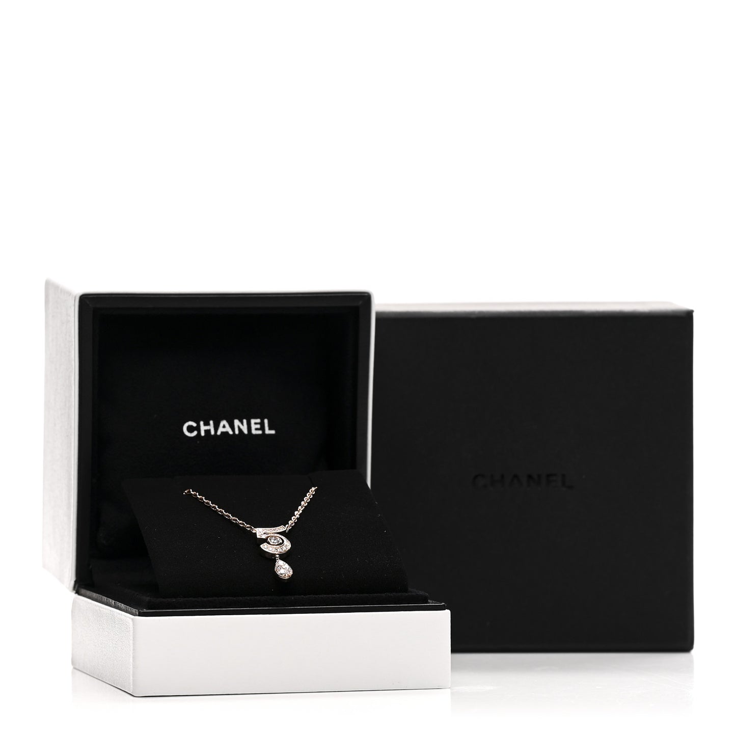 18K Beige Gold Diamond Eternal No 5 Pave Necklace