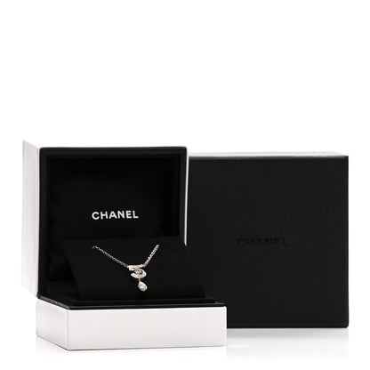 Chanel 18K Beige Gold Diamond Eternal No 5 Pave Necklace 5 of 5