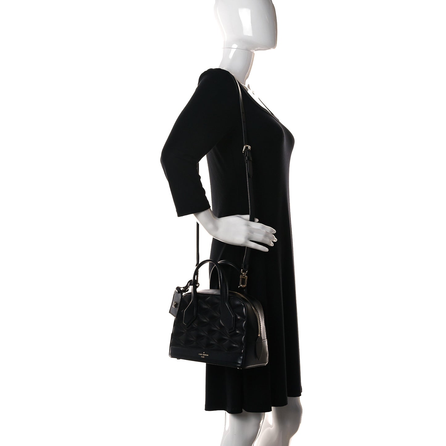 Lambskin Malletage Mini Dora Black