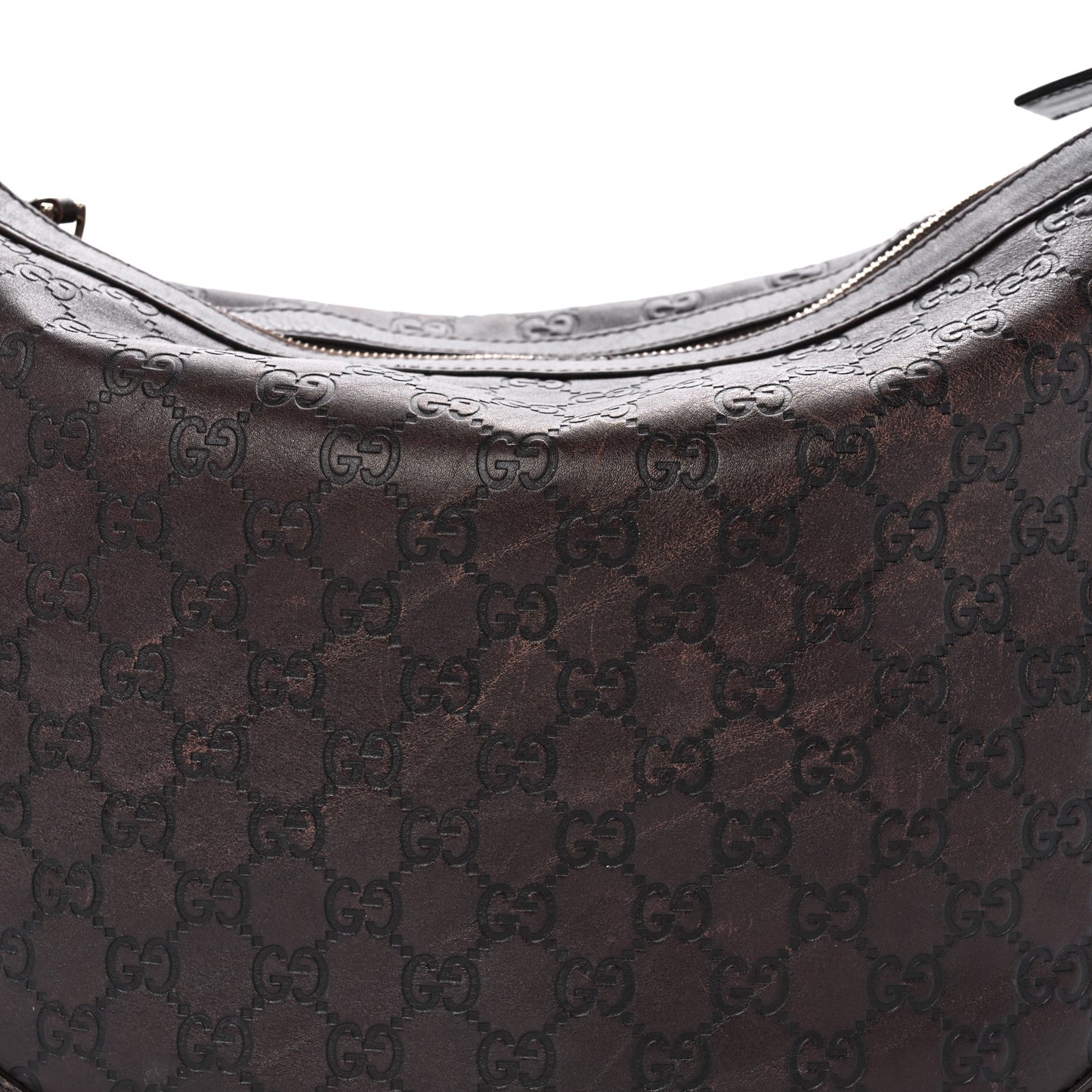 Calfskin Embossed Monogram Studded Pelham Messenger Bag Dark Brown