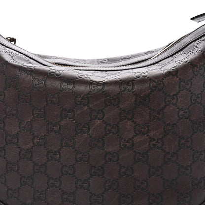 Gucci Calfskin Embossed Monogram Studded Pelham Messenger Bag Dark Brown 8 of 14