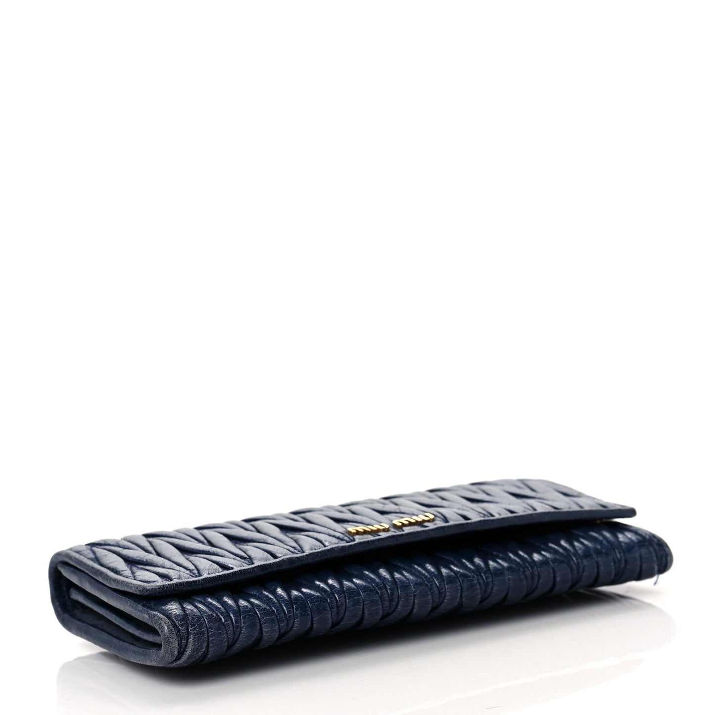 Nappa Matelasse Wallet On Chain Blue