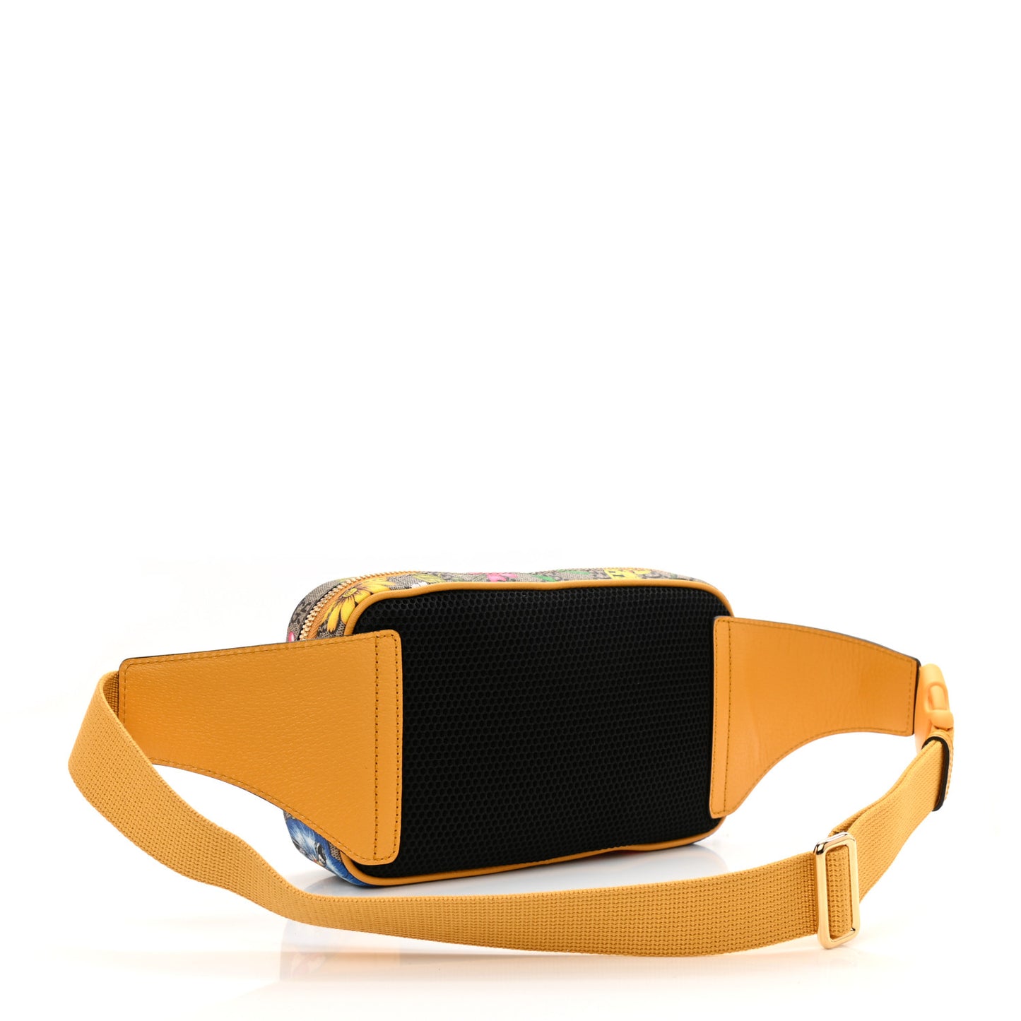 GG Supreme Monogram Flora Medium Ophidia Belt Bag Beige Multicolor Crop