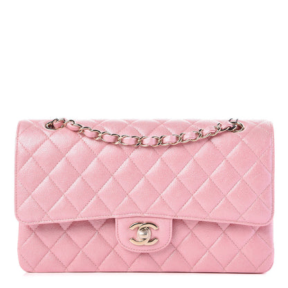 Chanel Iridescent Caviar Quilted Medium Double Flap Rose Pink 1 of 10