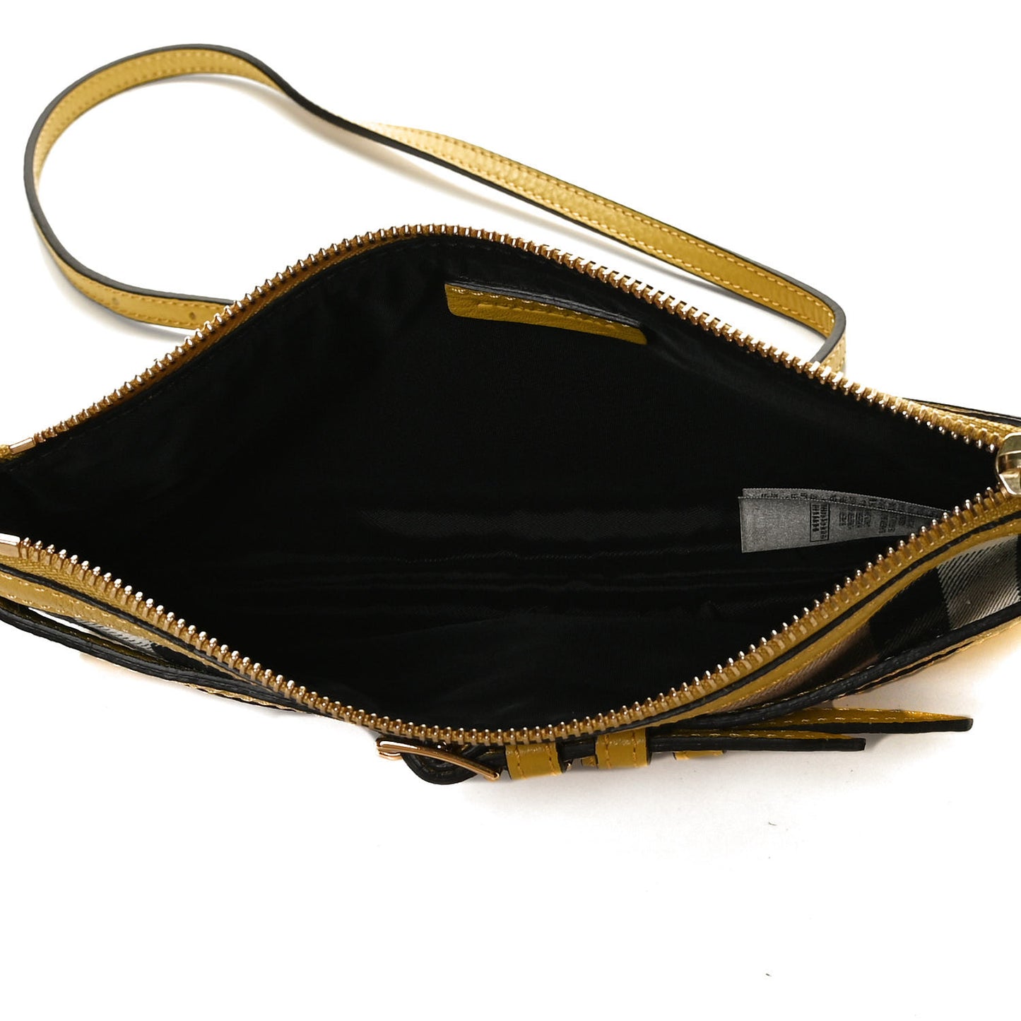 House Check Bridle Calfskin Peyton Crossbody Yellow