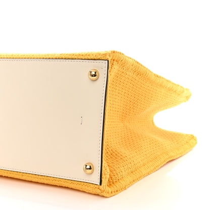 Fendi Crochet Vitello King Logo Plexiglass Medium Fendi Sunshine Shopper Tote Mimosa Panna 10 of 10