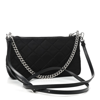 Prada Nylon Tessuto Impuntu Quilted Crossbody Bag Black 2 of 8