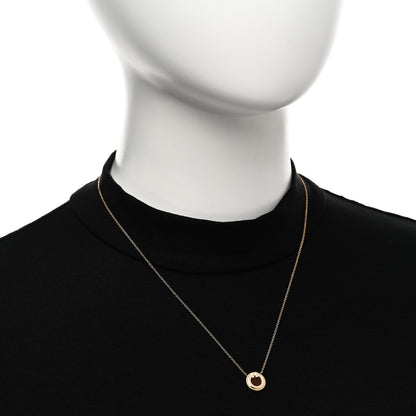 Tiffany 18K Yellow Gold Diamond Carnelian Small T Circle Pendant Necklace 2 of 5