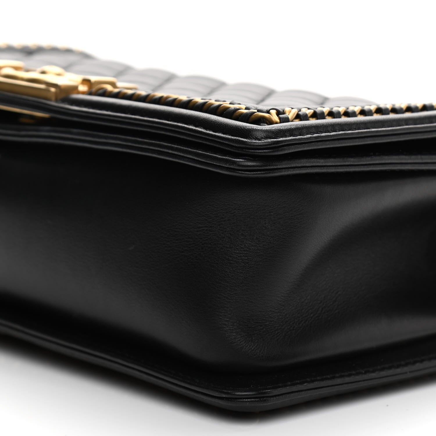 Chanel Lambskin Quilted Medium Top Handle Boy Flap Black 10 of 12