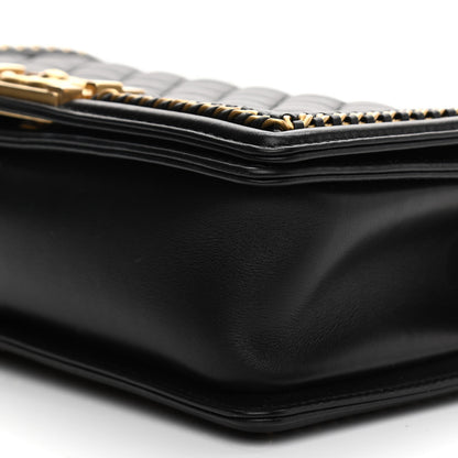Chanel Lambskin Quilted Medium Top Handle Boy Flap Black 10 of 12