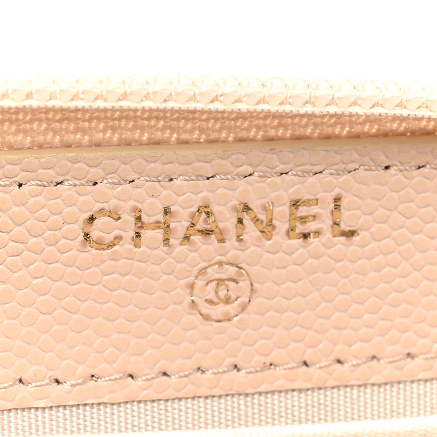 Chanel Caviar Timeless CC Zip Around Coin Purse Beige Clair 11 of 17