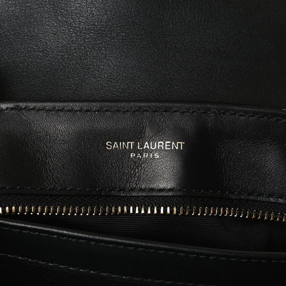 Saint Laurent Patent Y Quilted Monogram Toy Loulou Crossbody Bag Black 7 of 11