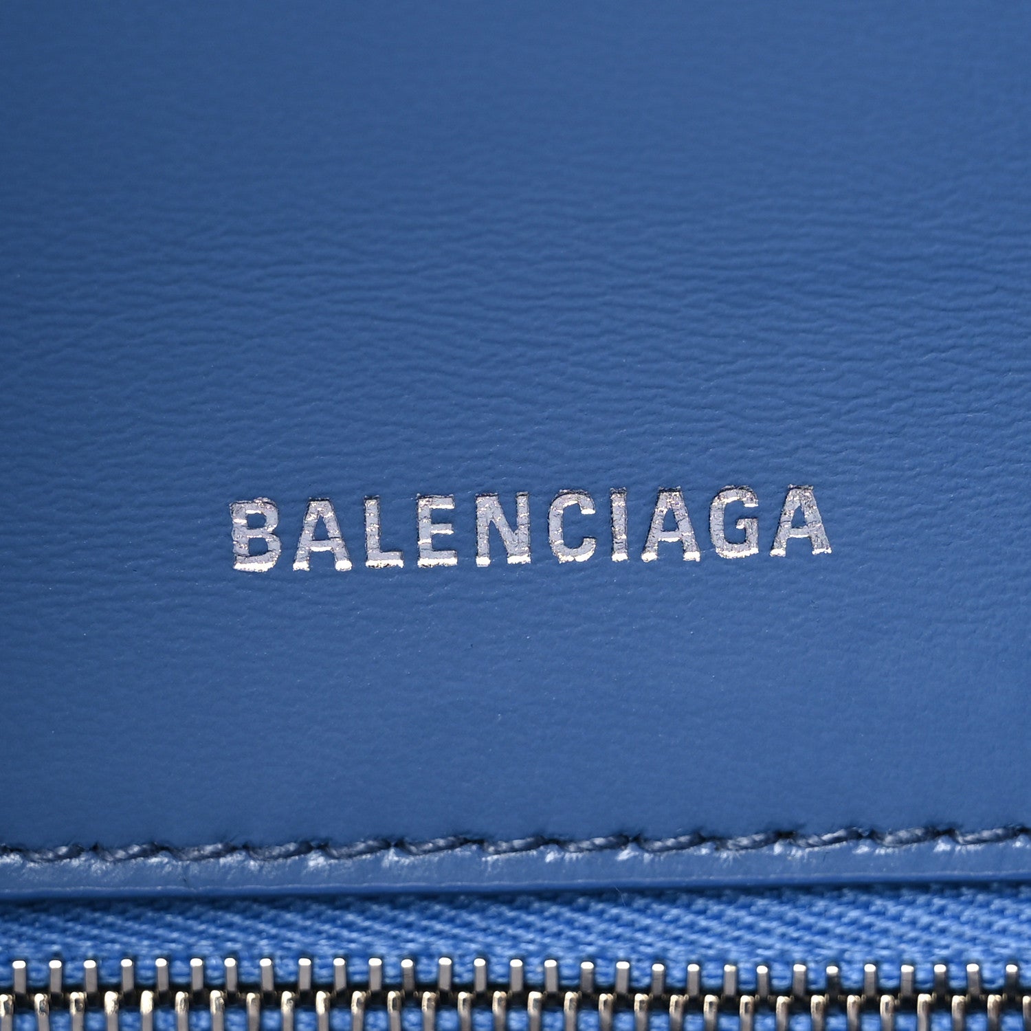 Balenciaga Denim BB Monogram Small Hourglass Top Handle Bag Blue 6 of 8