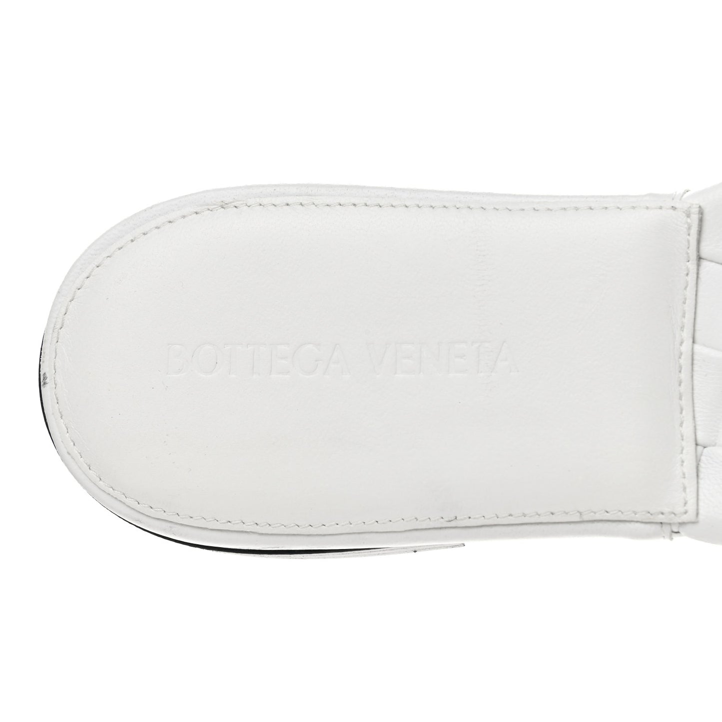 Nappa Maxi Intrecciato Lido Flat Sandals 39 Optic White