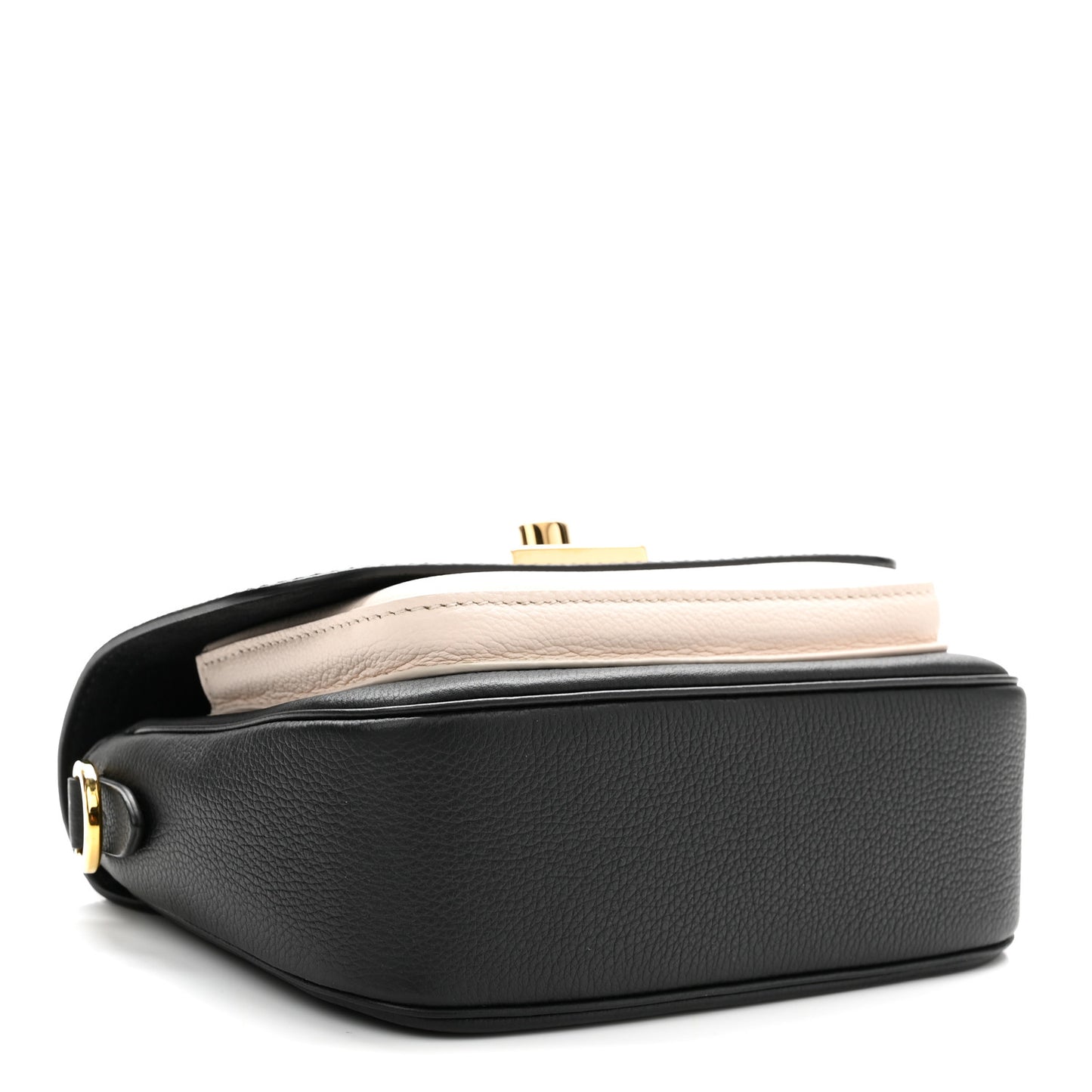 Grained Calfskin Lockme Tender Black