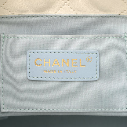 Chanel Lambskin Quilted My Perfect Chain Bucket Drawstring Bag White 6 of 13