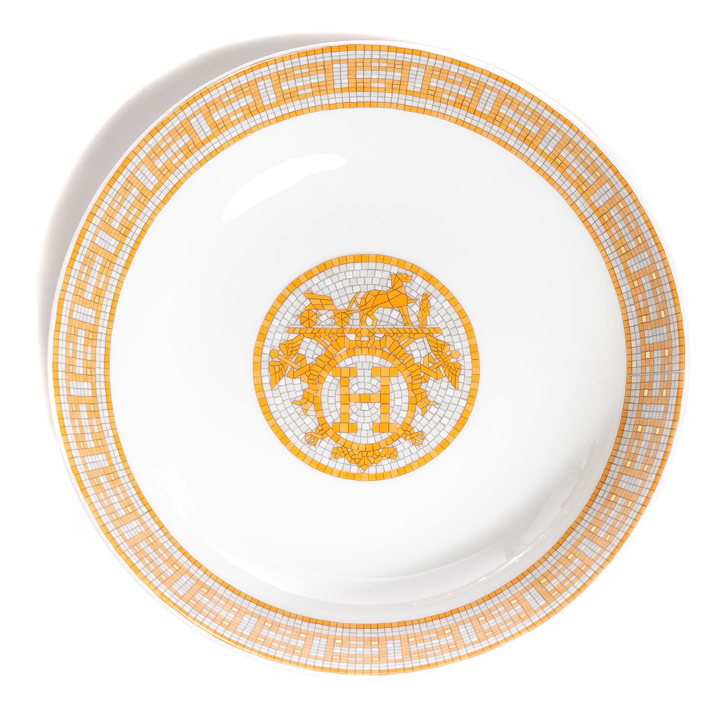 Porcelain Mosaique au 24 Calotte Plate Set of 2