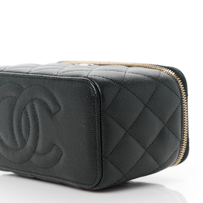 Chanel Caviar Quilted Small Vanity Case With Chain Black 10 of 12