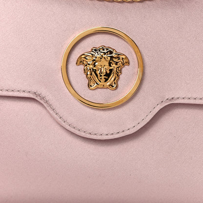 Versace Satin La Medusa Envelope Clutch Dusty Rose 7 of 10