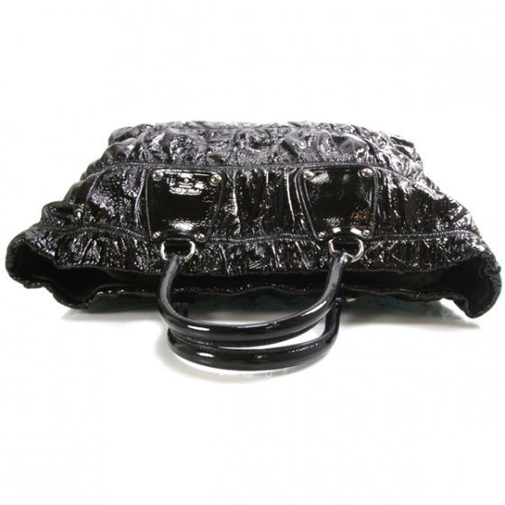 Vernice Gaufre Tote Black