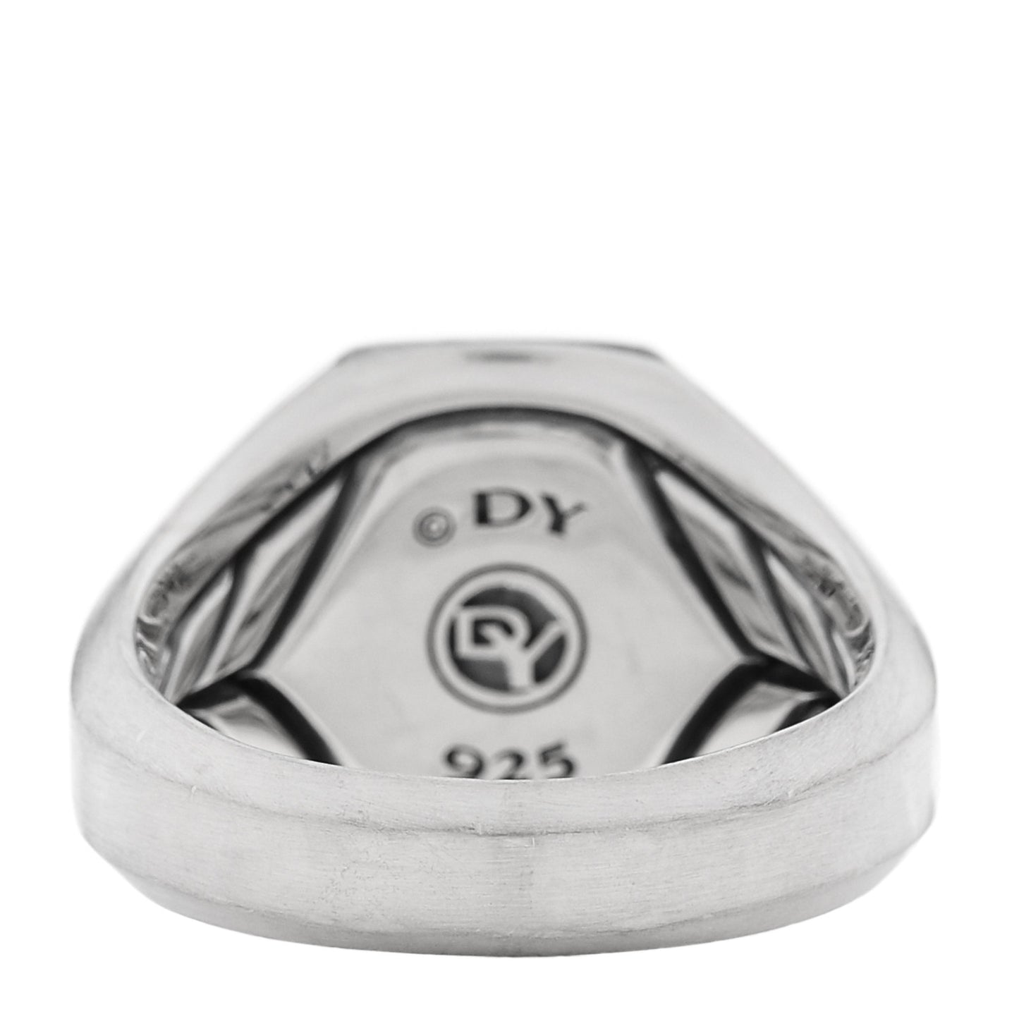 Sterling Silver Black Diamond 18mm Streamline Signet Ring 62 10