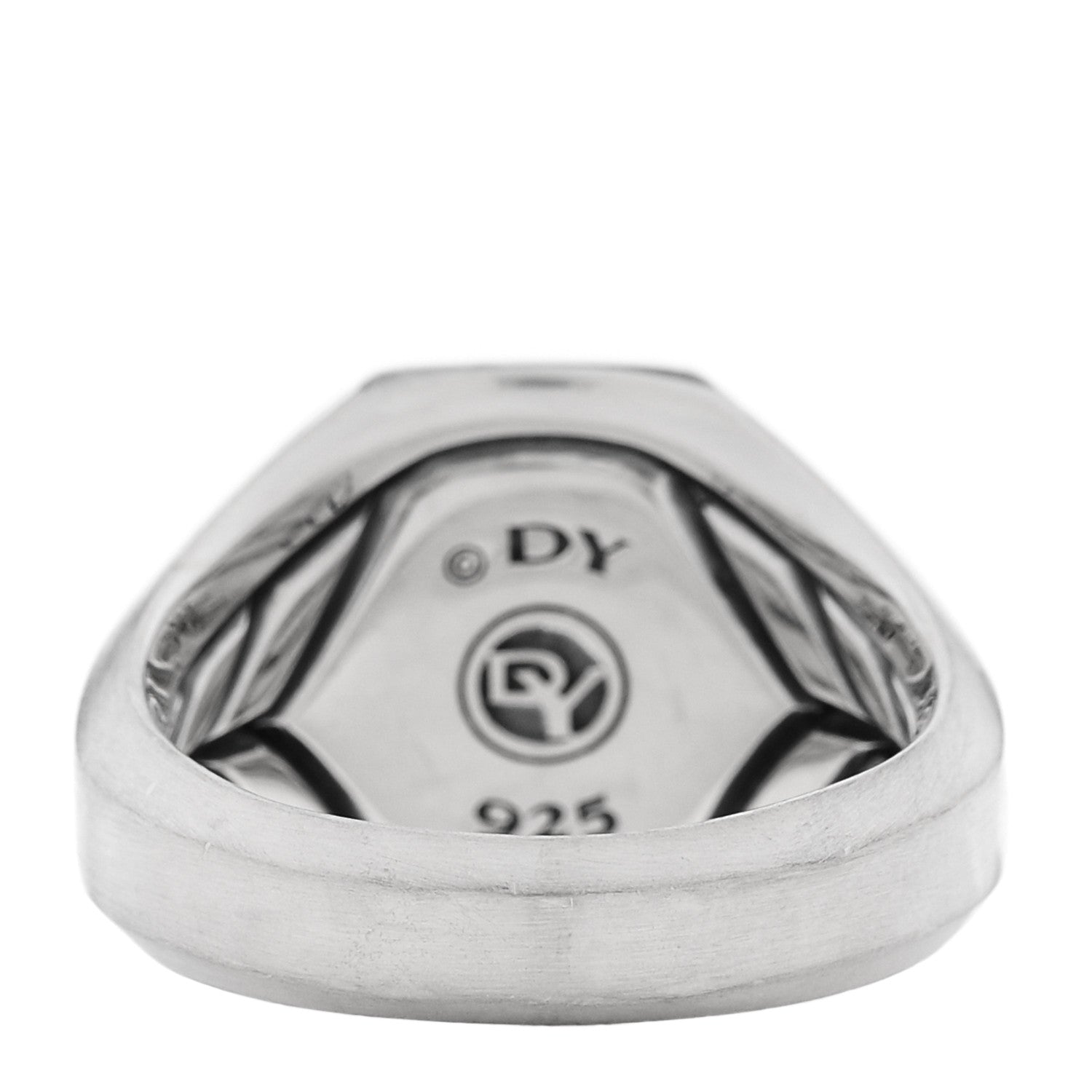 David Yurman Sterling Silver Black Diamond 18mm Streamline Signet Ring 62 10 3 of 4