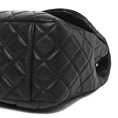 Chanel Grained Calfskin Quilted Small XXL Travel Flap Bag Black 10 of 10