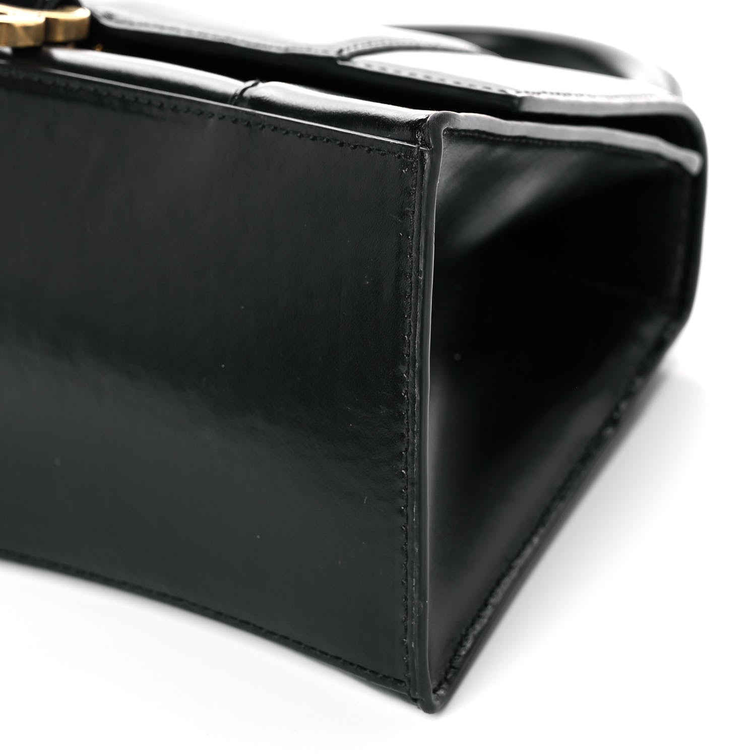 Balenciaga Shiny Box Calfskin Small Hourglass Top Handle Bag Black 11 of 16