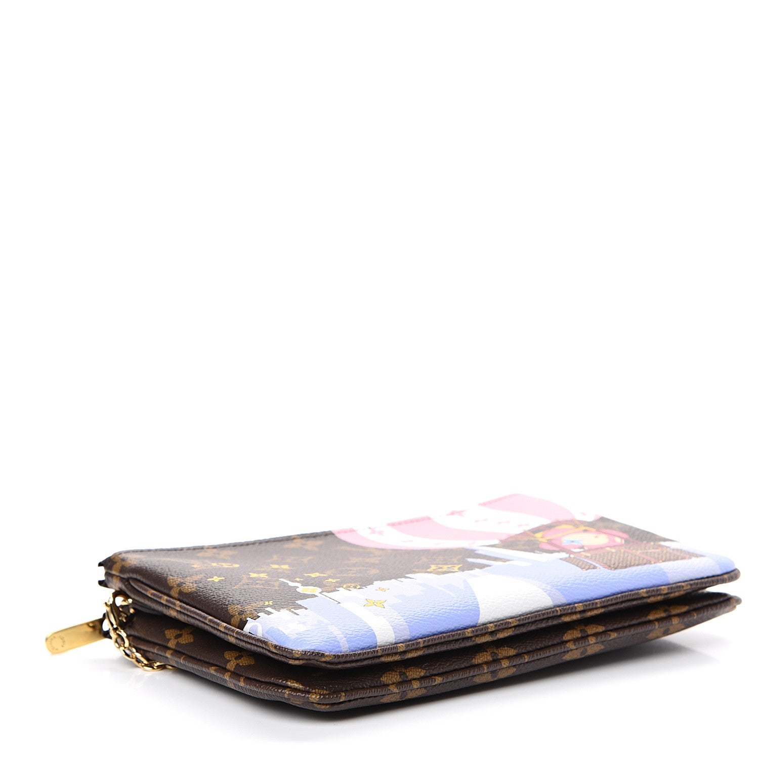 Louis Vuitton Monogram 2019 Christmas Animation Double Zip Pochette 3 of 10