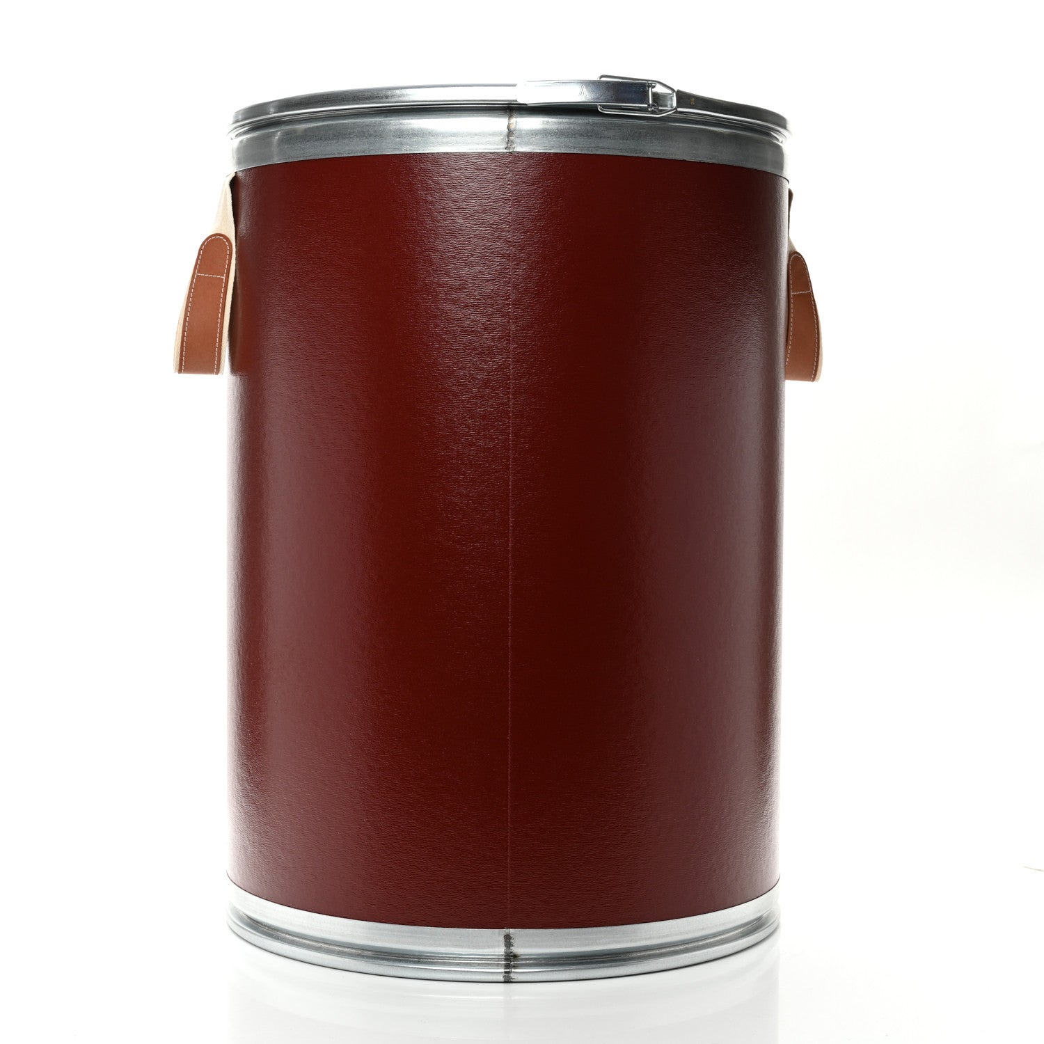 Hermes Kraft Paper Metal Canvas Saddle Box Rouge H 3 of 16