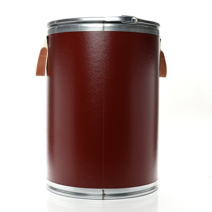 Hermes Kraft Paper Metal Canvas Saddle Box Rouge H 3 of 16