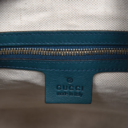 Gucci Calfskin Medium New Jackie Shoulder Bag Teal 6 of 12