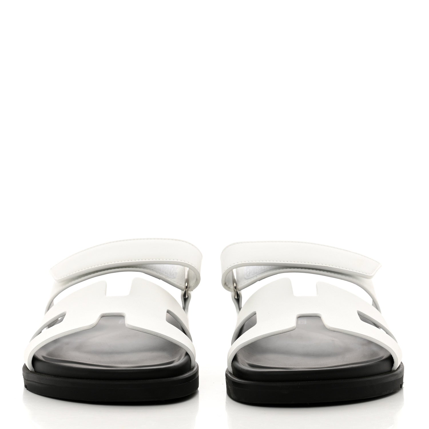 Hermes Calfskin Womens Chypre Sandals 37 White 2 of 9