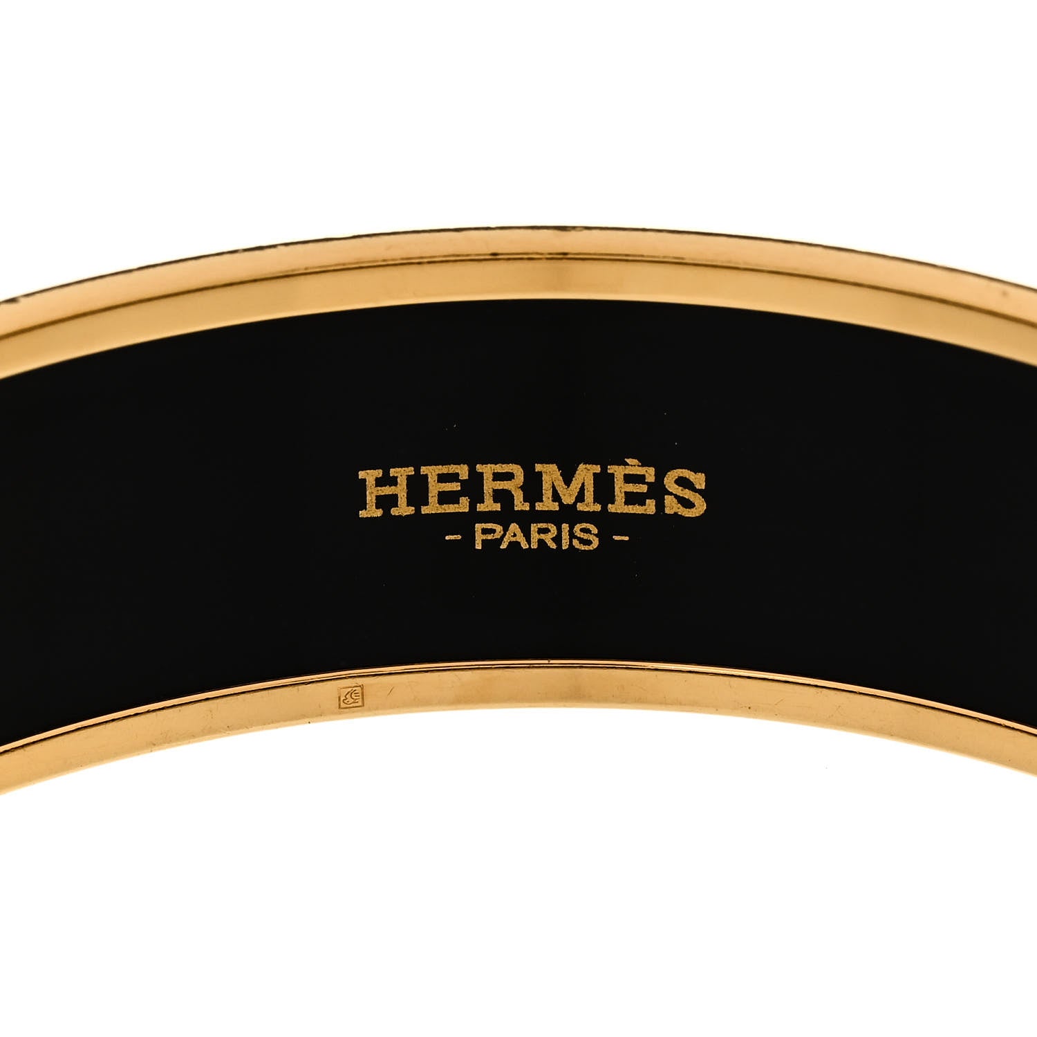 Hermes Enamel Printed Caleche Wide Bracelet 70 Jaune De Mars 4 of 6