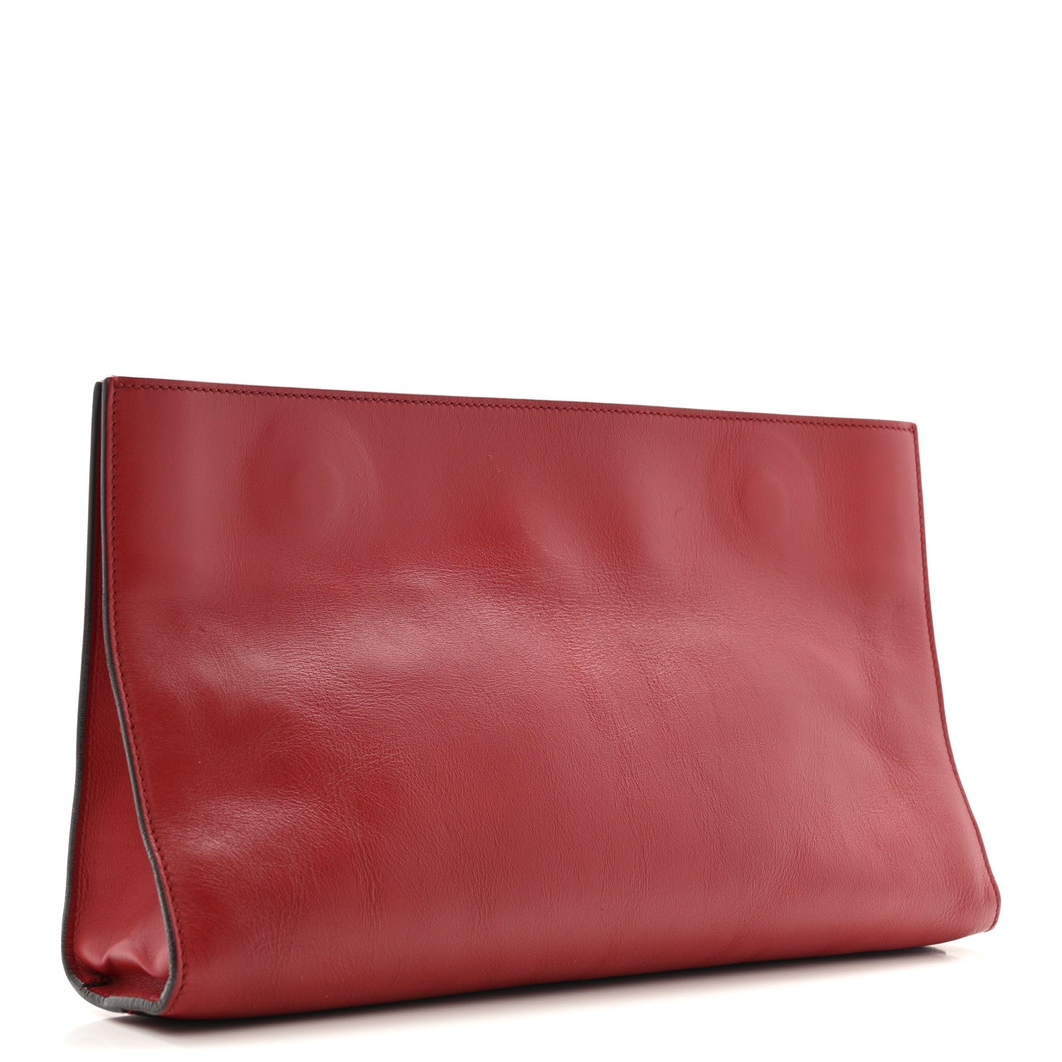 Gucci Calfskin Embossed XL Clutch Red 3 of 10