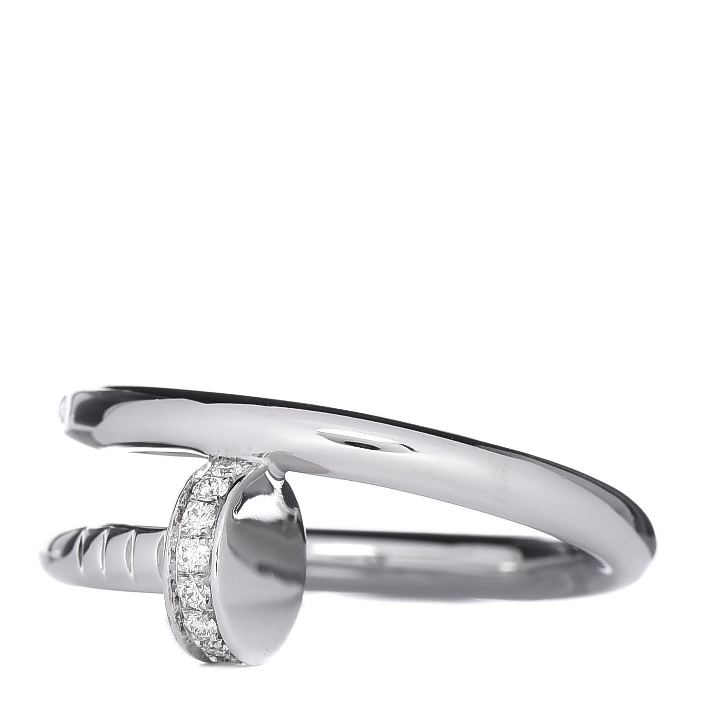 18K White Gold Diamond Juste Un Clou Ring 55 7.25
