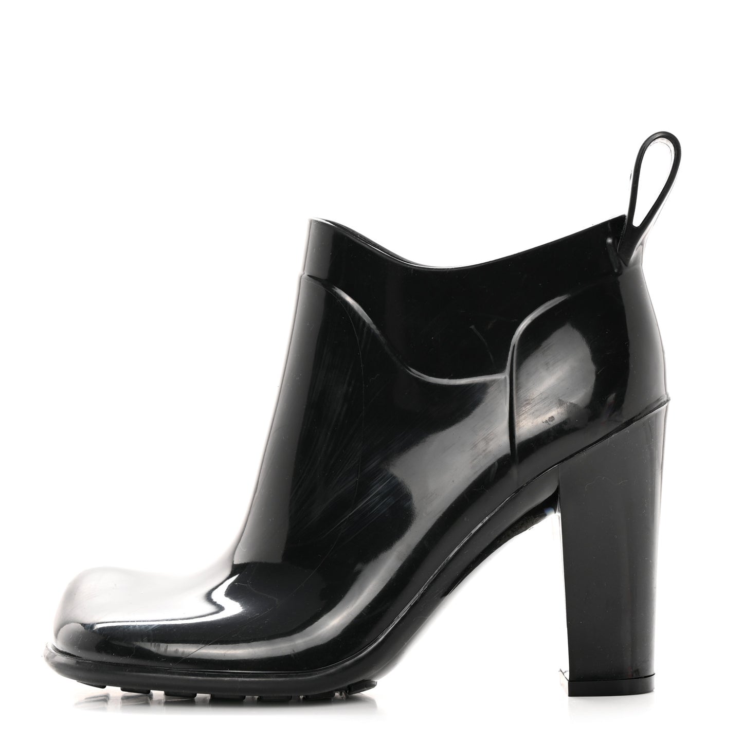 Rubber Shine Ankle Boots 36 Black