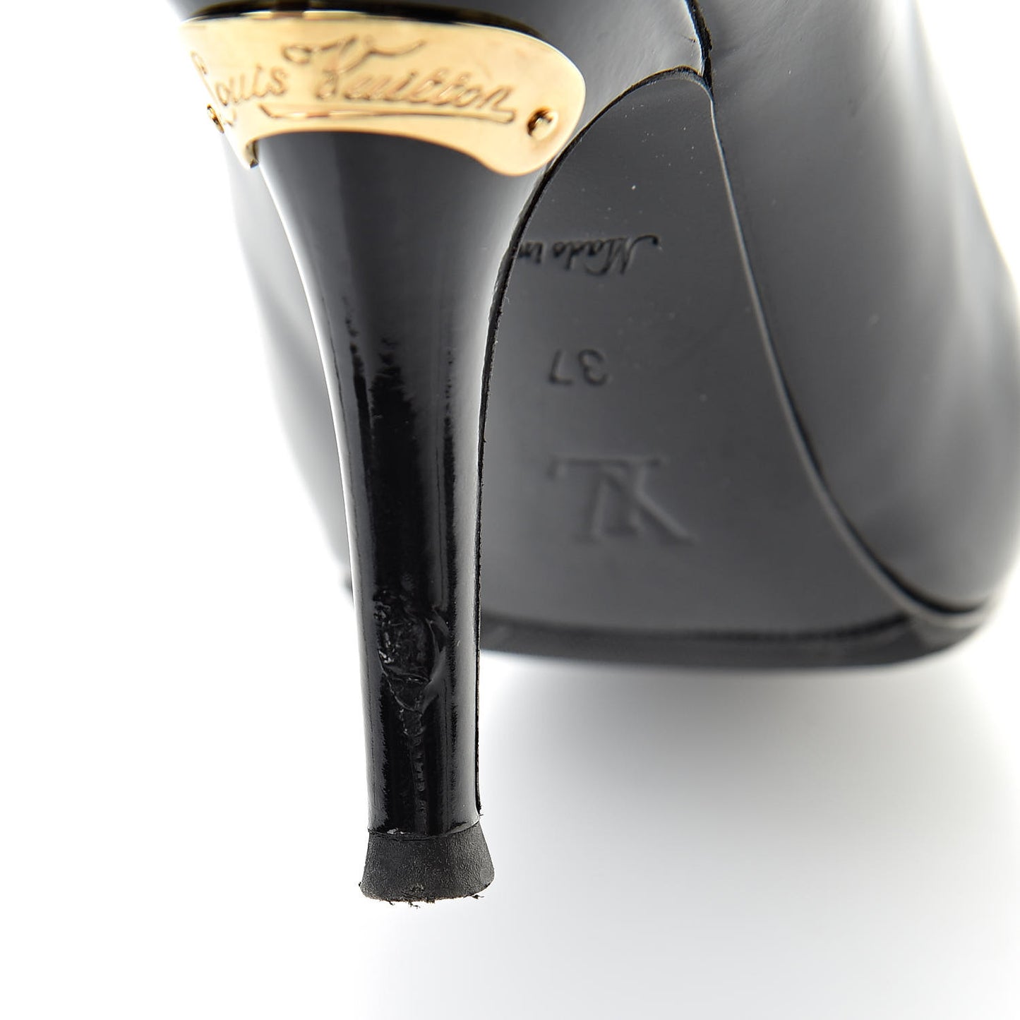Patent Calfskin Pumps 37 Black