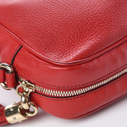Gucci Pebbled Calfskin Small Soho Disco Bag Tabasco Red 12 of 15
