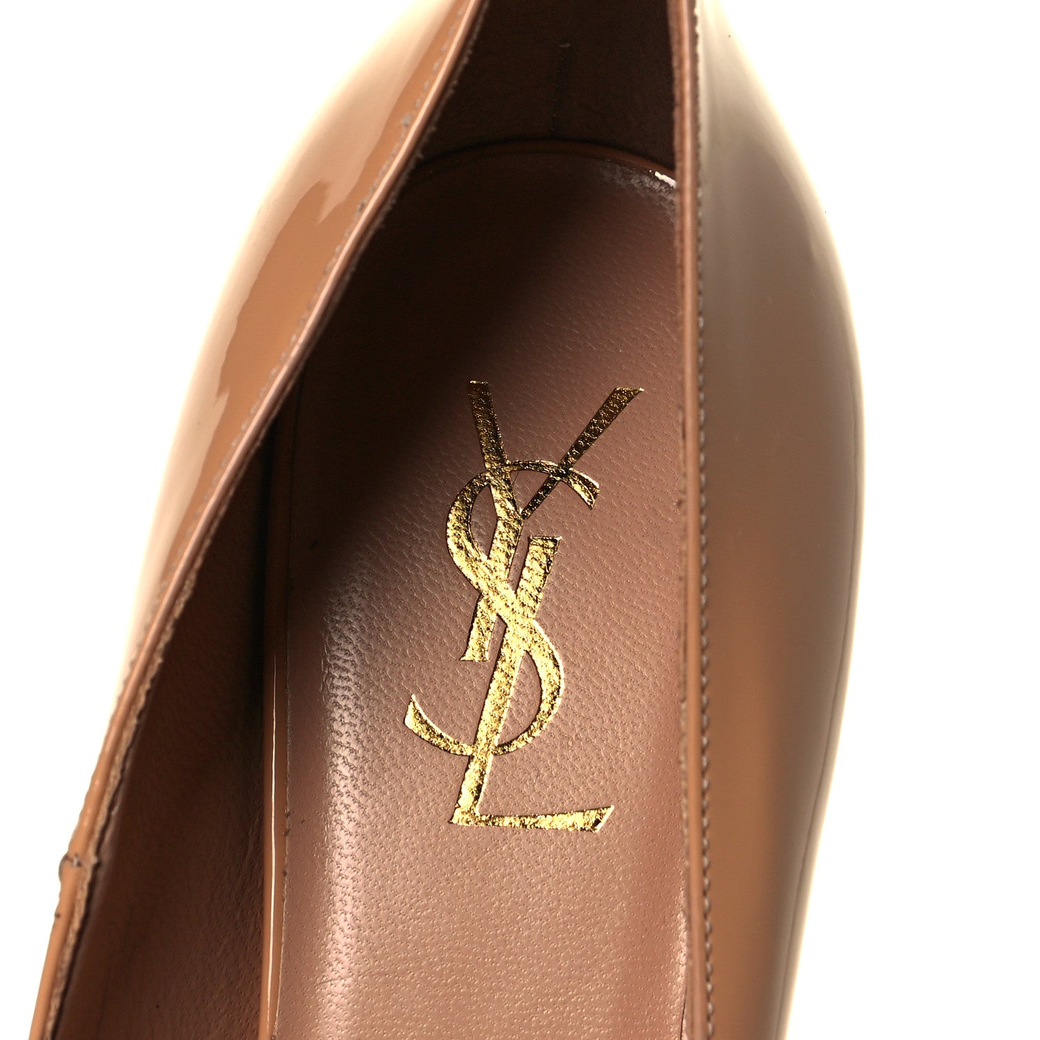 Saint Laurent Patent Tribtoo 80 Platform Pump 39 Nude 6 of 9