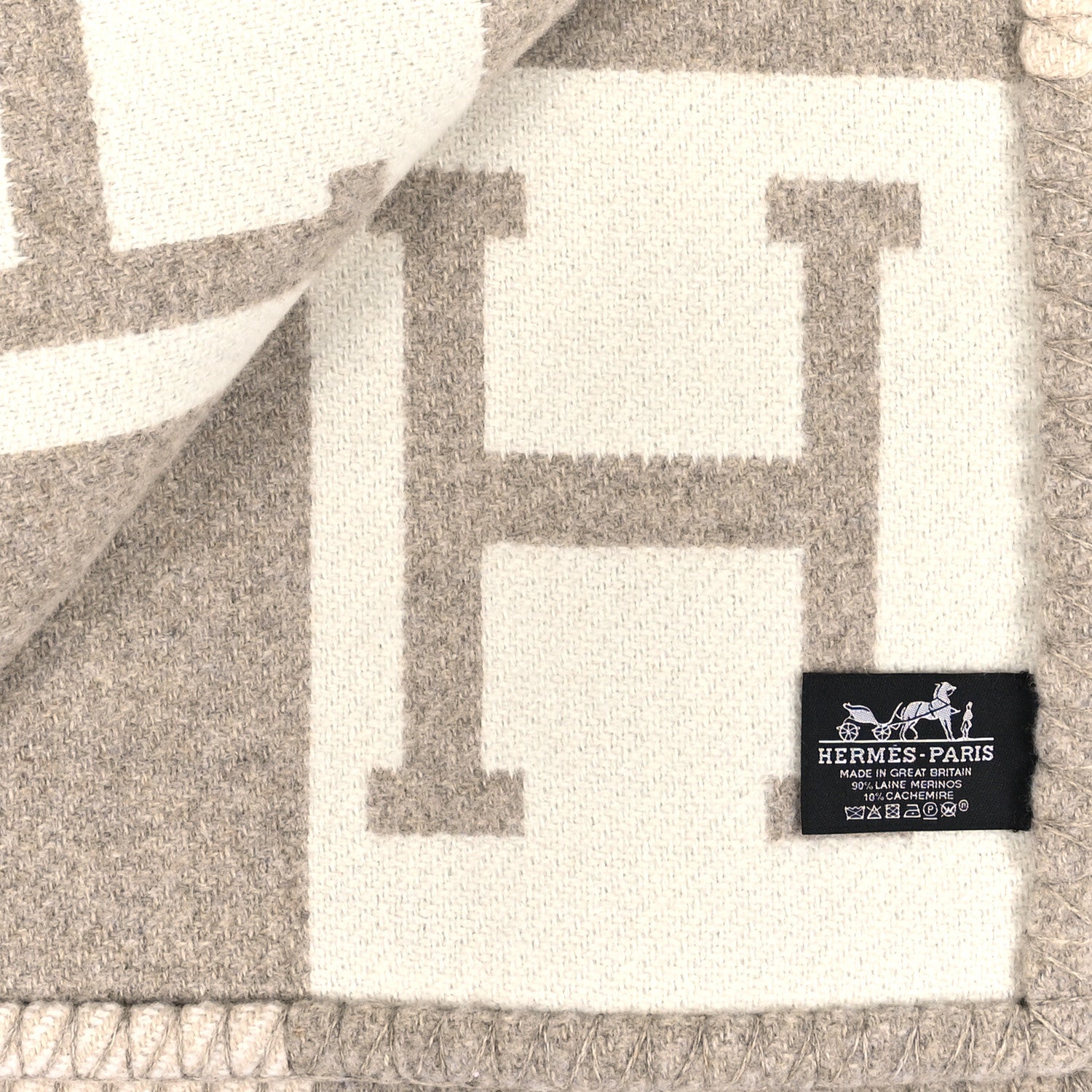 Hermes Wool Cashmere Avalon III Blanket Coco Camomille 3 of 3